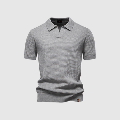Maxmilián – Strukturované polo tričko pro elegantní a pohodlný styl