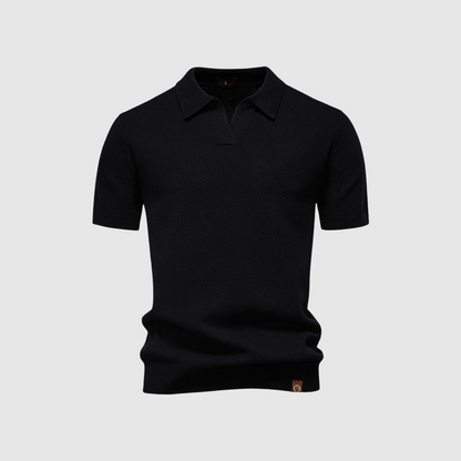 Maxmilián – Strukturované polo tričko pro elegantní a pohodlný styl