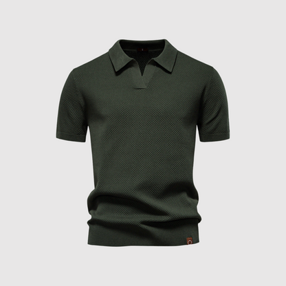 Maxmilián – Strukturované polo tričko pro elegantní a pohodlný styl