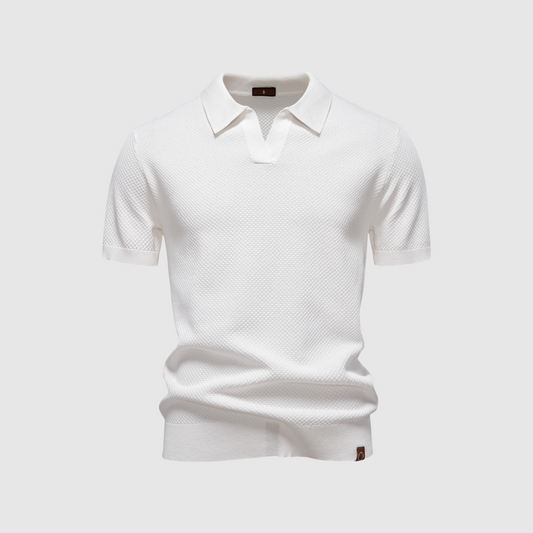 Maxmilián – Strukturované polo tričko pro elegantní a pohodlný styl