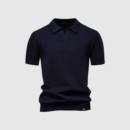 Maxmilián – Strukturované polo tričko pro elegantní a pohodlný styl