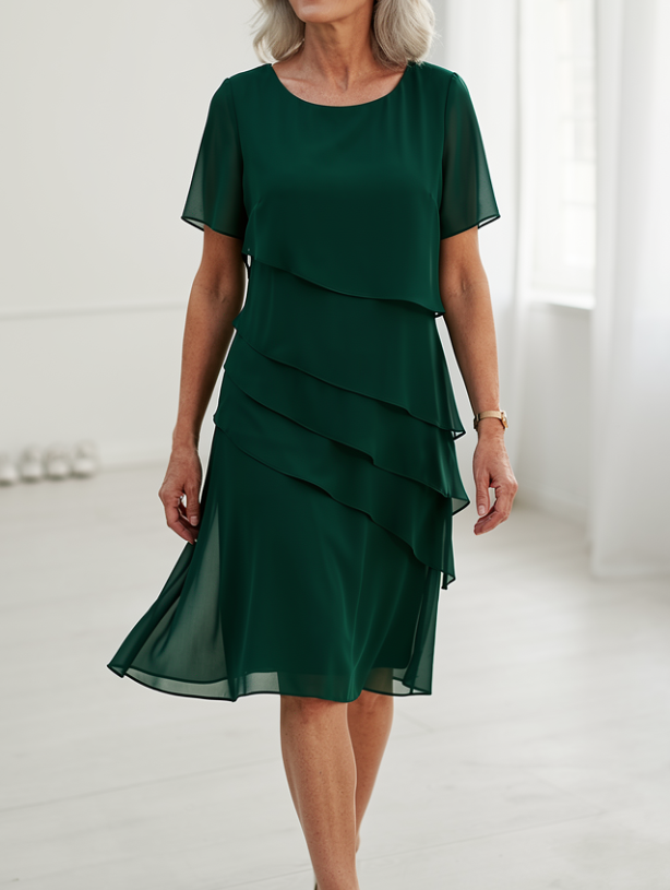 Juliette | Elegantní splývavé šaty s volány
