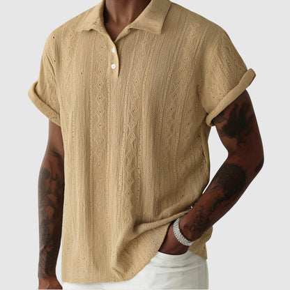 Bedřich – Jemné pletené polo s texturovaným vzhledem