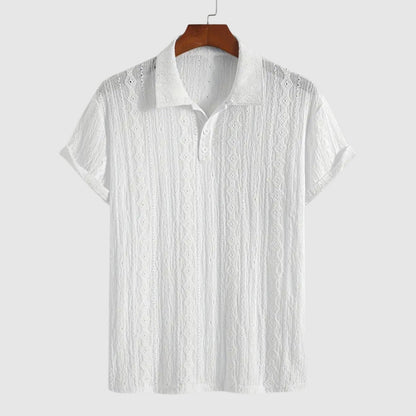 Bedřich – Jemné pletené polo s texturovaným vzhledem