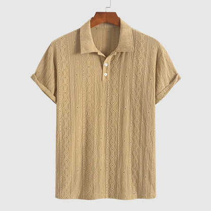 Bedřich – Jemné pletené polo s texturovaným vzhledem