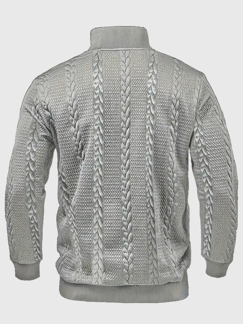 Dawson - Svetr s dlouhým rukávem Henley s pruhy