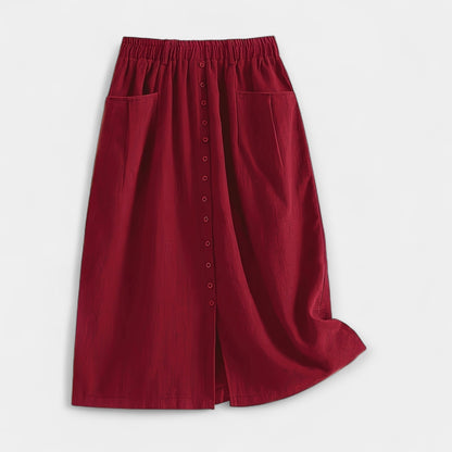 Midi sukně s vintage stylem