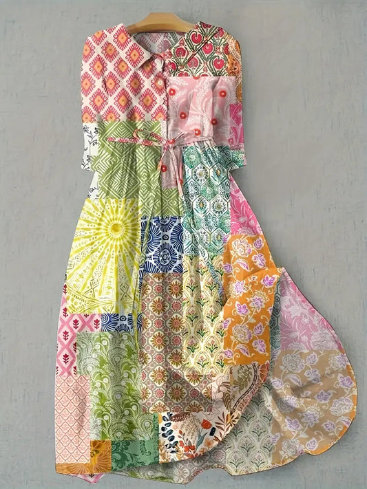 Julianna | Umělecké patchwork šaty
