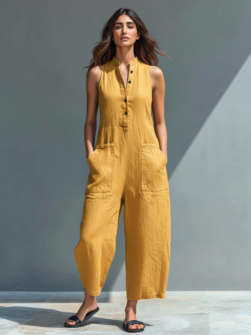 Adéla – Elegantní volný overal s minimalistickým designem