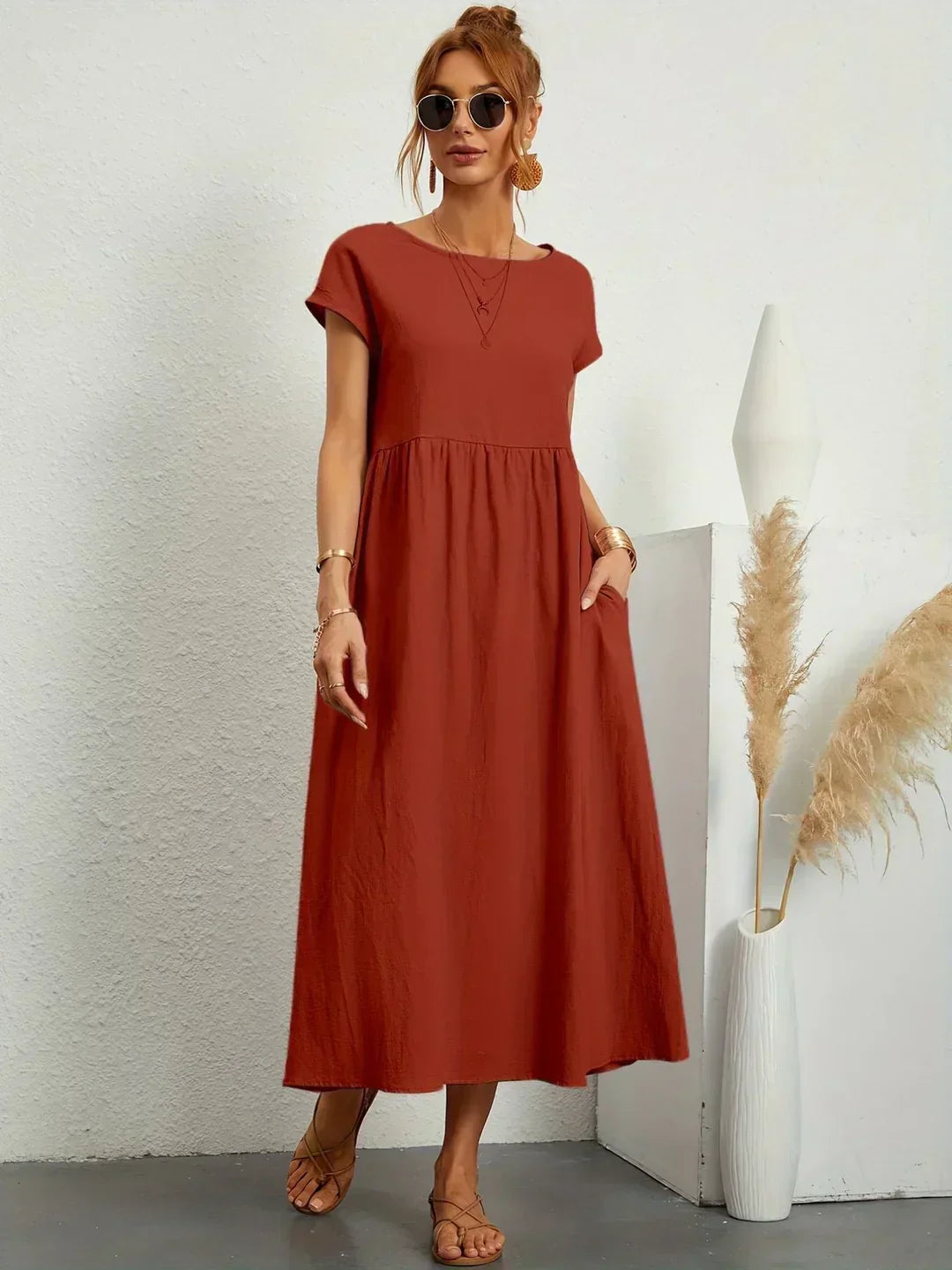 Heike | Splývavé midi šaty nadčasové elegance