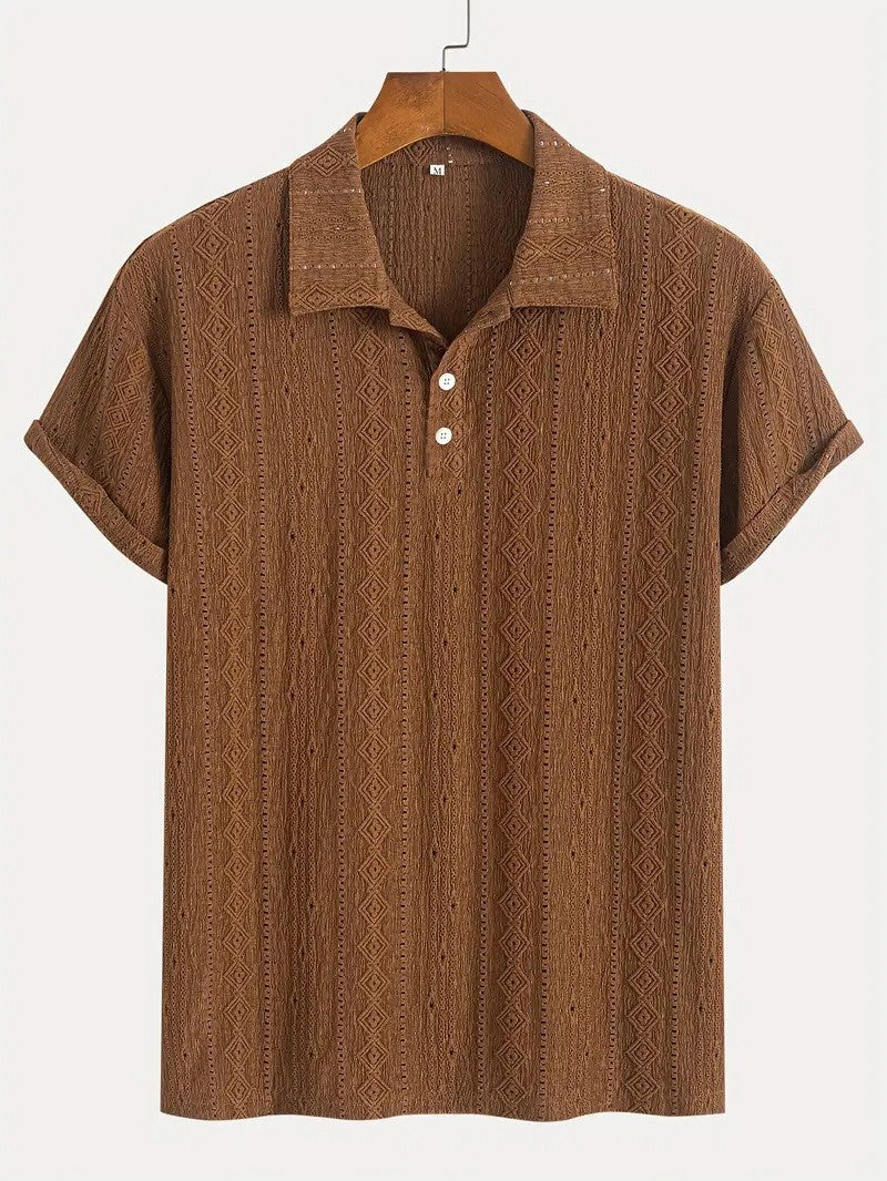 Bedřich – Jemné pletené polo s texturovaným vzhledem