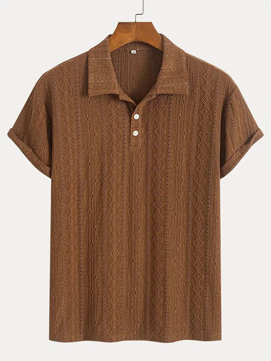 Bedřich – Jemné pletené polo s texturovaným vzhledem
