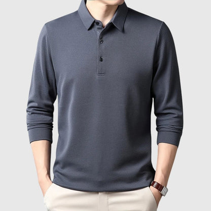 Ivo – Elegantní pánská polo košile s dlouhým rukávem