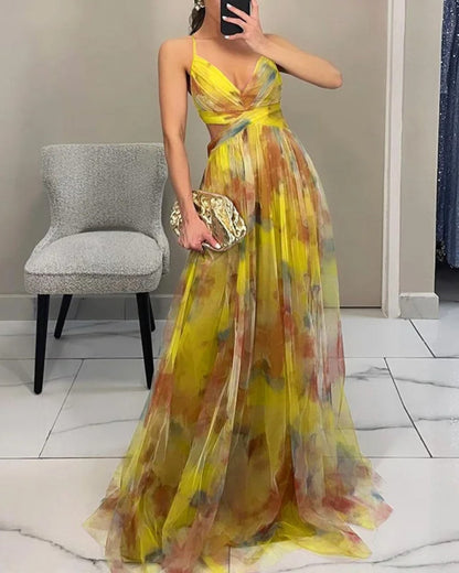 Giselle - dlouhé šaty s květinovým potiskem
