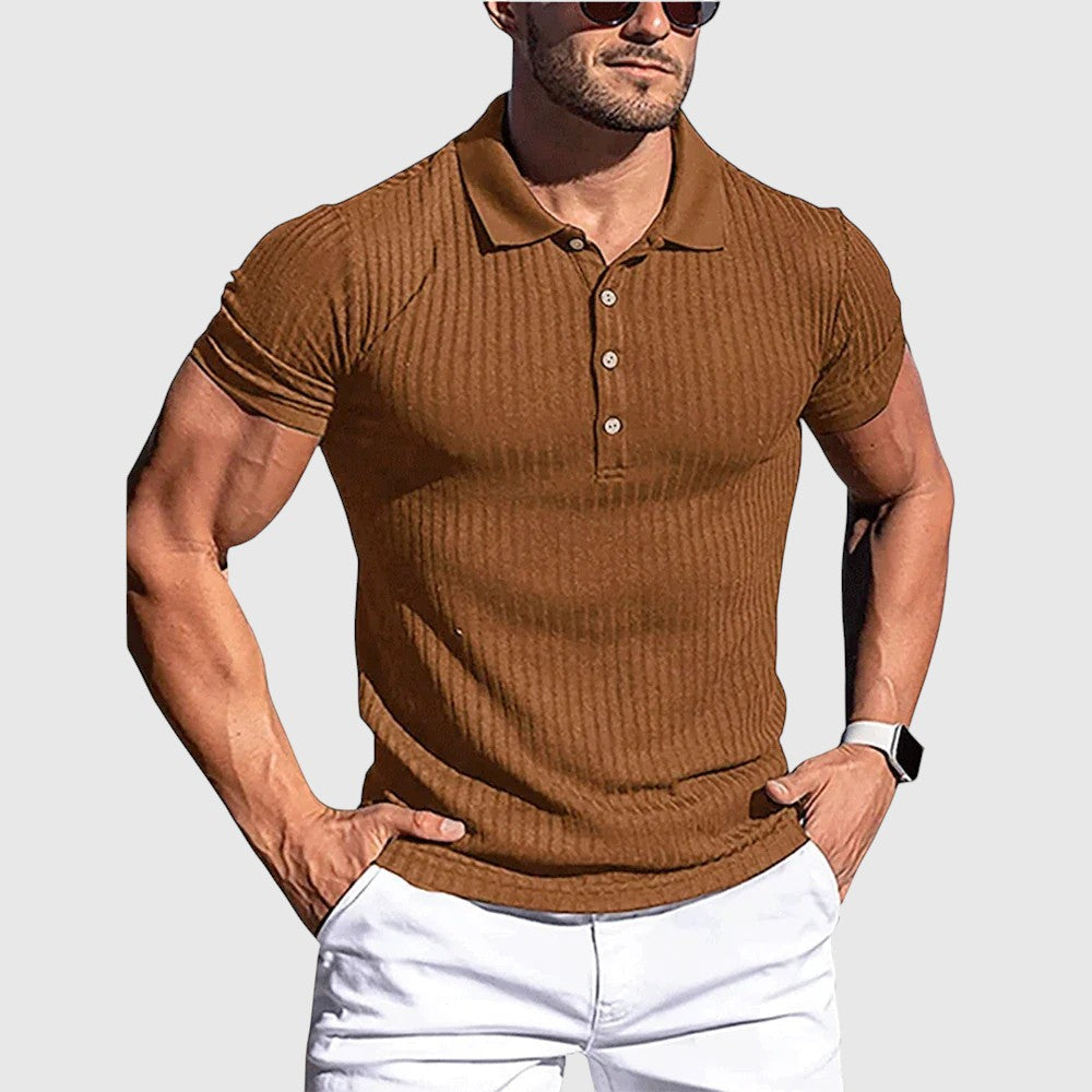 Evžen – Elegantní pruhovaná polo košile