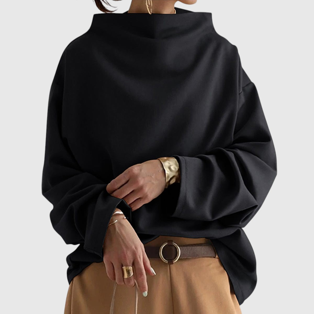 Gabriella - Elegantní pulovr s vysokým límcem