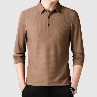 Ivo – Elegantní pánská polo košile s dlouhým rukávem