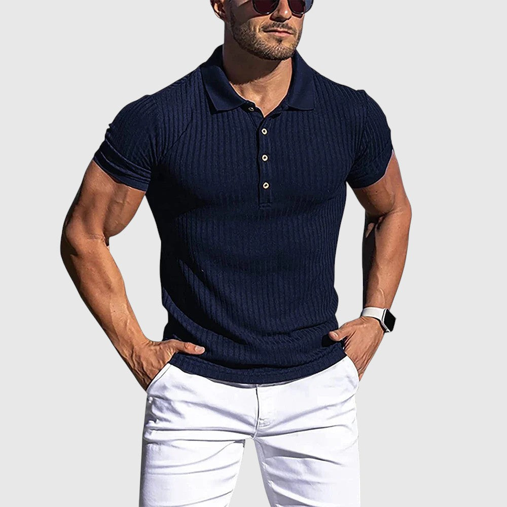 Evžen – Elegantní pruhovaná polo košile