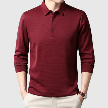 Ivo – Elegantní pánská polo košile s dlouhým rukávem
