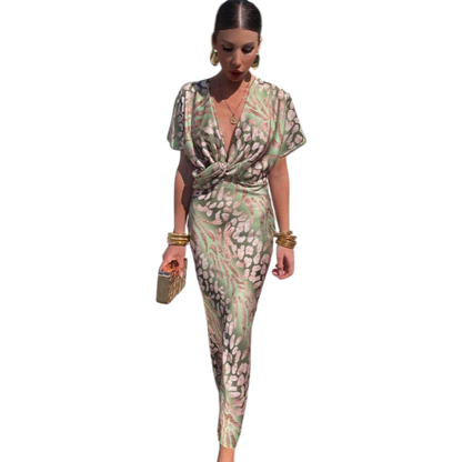Veronika – Elegantní zavinovací maxi šaty