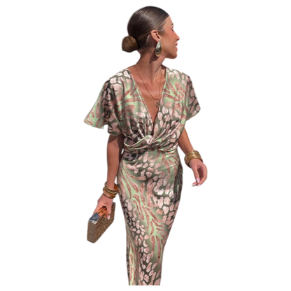 Veronika – Elegantní zavinovací maxi šaty