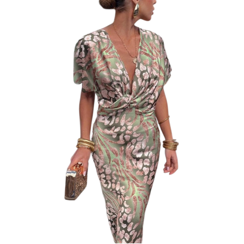 Veronika – Elegantní zavinovací maxi šaty