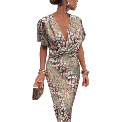 Veronika – Elegantní zavinovací maxi šaty