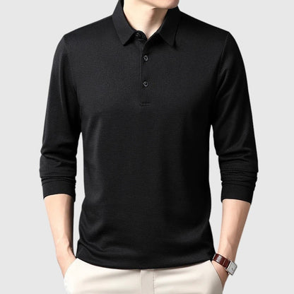 Ivo – Elegantní pánská polo košile s dlouhým rukávem