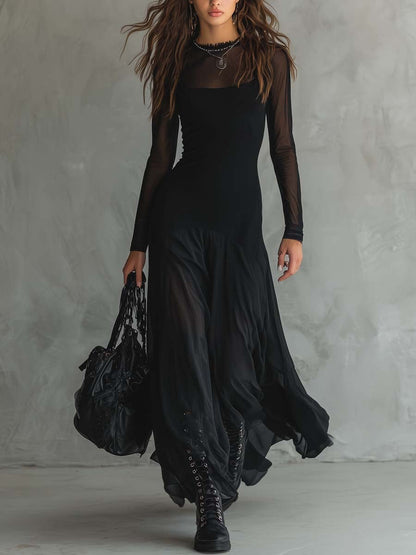 Kristýna | Elegantní maxi šaty z lehkého tylu