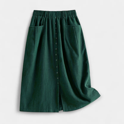 Midi sukně s vintage stylem
