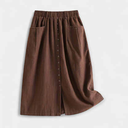 Midi sukně s vintage stylem