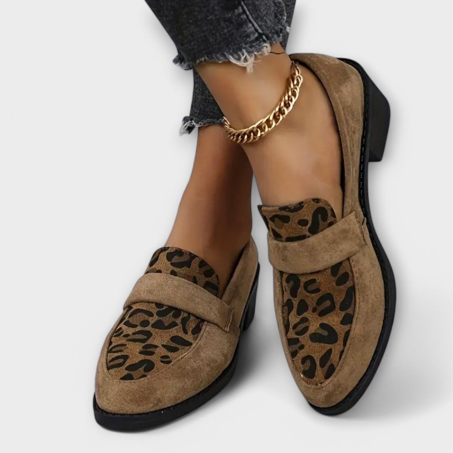 Savannah - Šik mokasíny s leopardím vzorem