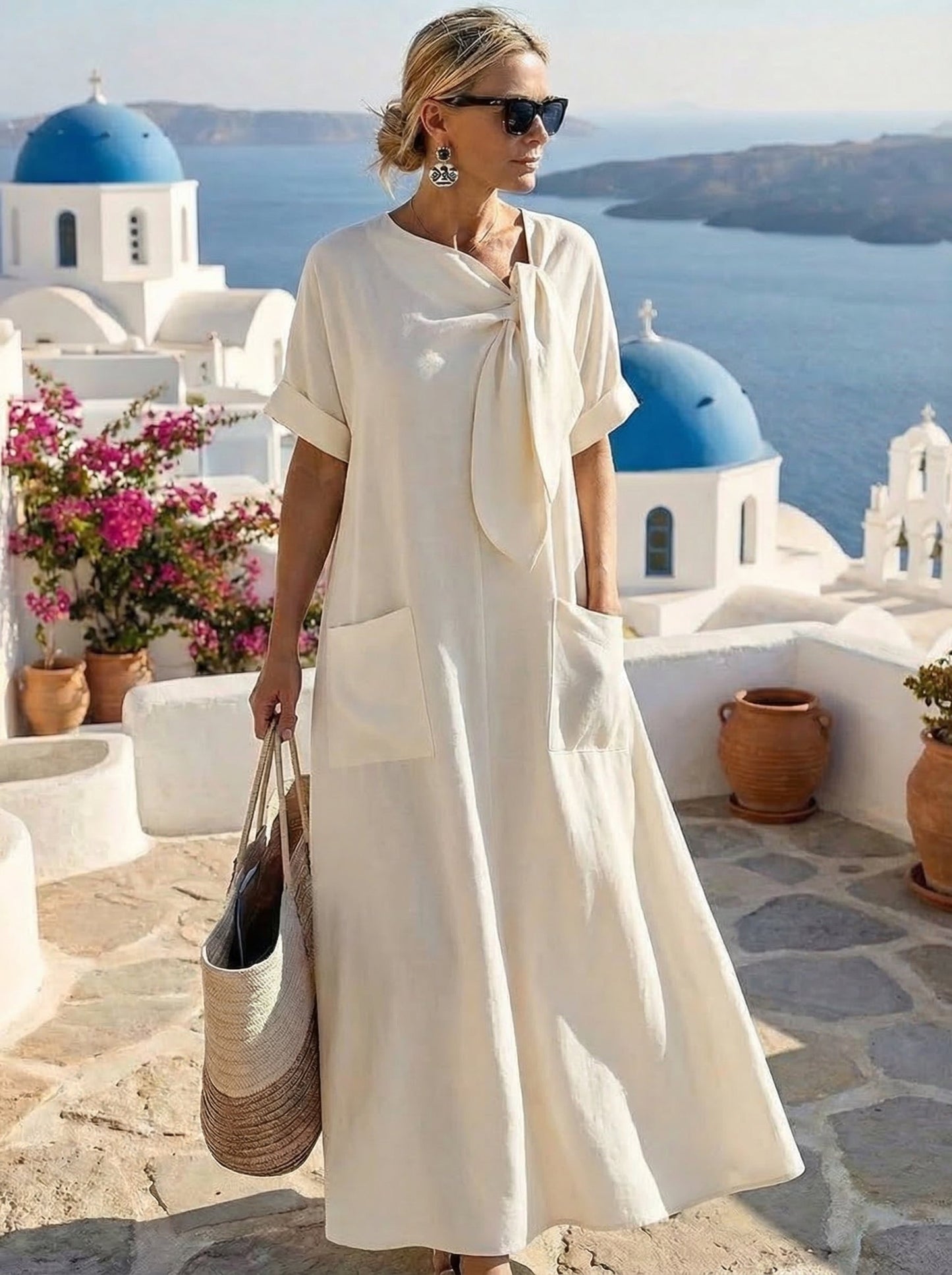 Eliška™ elegantní šaty s kapsami
