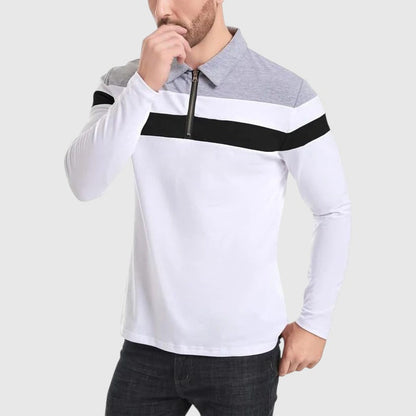Ondřej – Elegantní svetr se zipem a pruhy